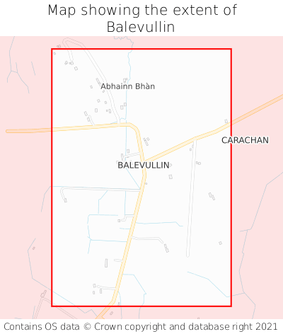 Map showing extent of Balevullin as bounding box