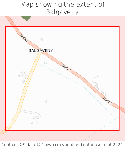 Map showing extent of Balgaveny as bounding box