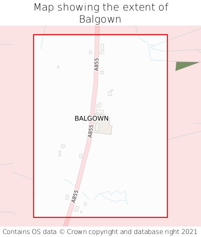 Map showing extent of Balgown as bounding box