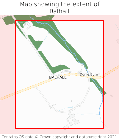Map showing extent of Balhall as bounding box