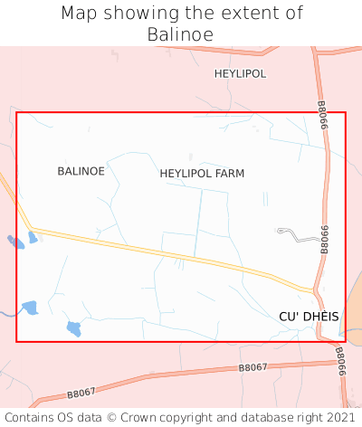 Map showing extent of Balinoe as bounding box