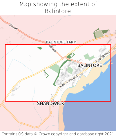 Map showing extent of Balintore as bounding box