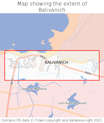 Map showing extent of Balivanich as bounding box