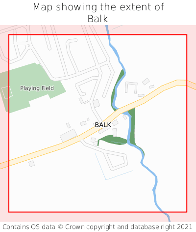 Map showing extent of Balk as bounding box
