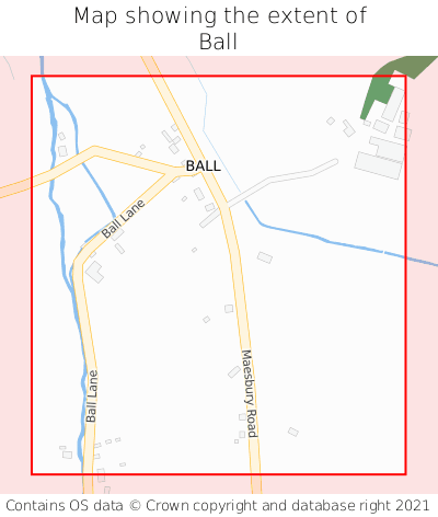 Map showing extent of Ball as bounding box