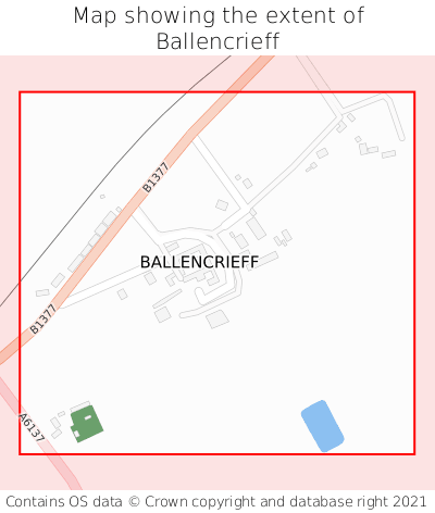 Map showing extent of Ballencrieff as bounding box