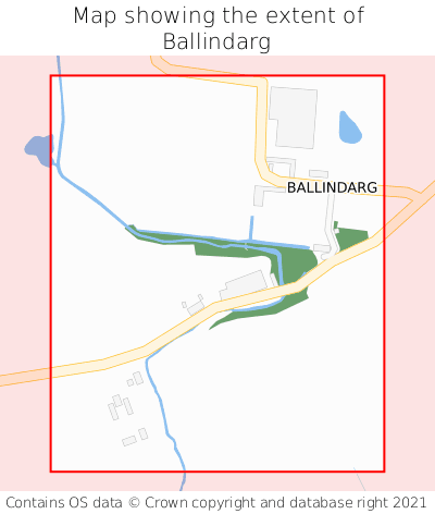 Map showing extent of Ballindarg as bounding box