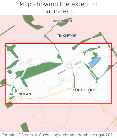 Map showing extent of Ballindean as bounding box