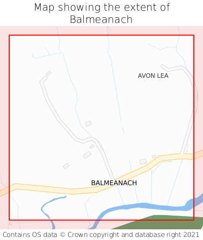 Map showing extent of Balmeanach as bounding box