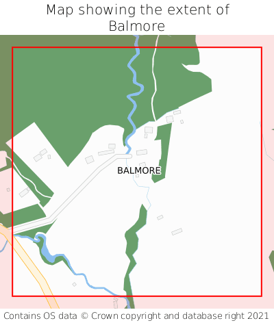 Map showing extent of Balmore as bounding box