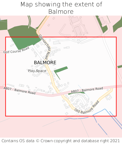Map showing extent of Balmore as bounding box