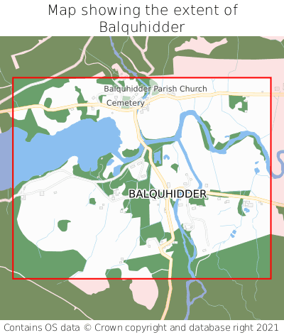 Map showing extent of Balquhidder as bounding box