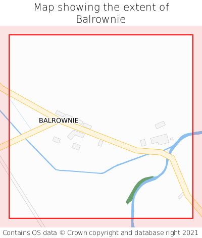 Map showing extent of Balrownie as bounding box