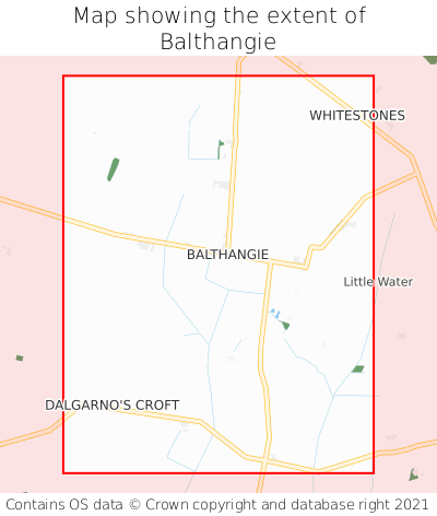 Map showing extent of Balthangie as bounding box