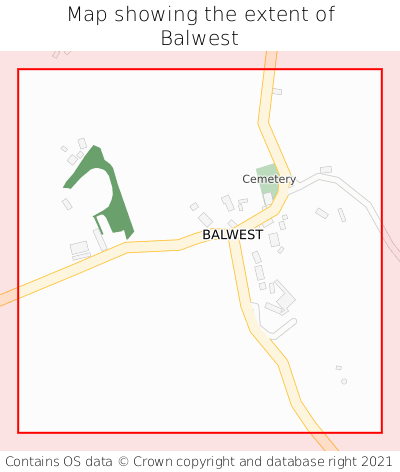 Map showing extent of Balwest as bounding box