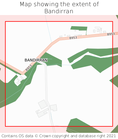 Map showing extent of Bandirran as bounding box
