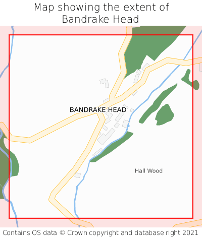Map showing extent of Bandrake Head as bounding box