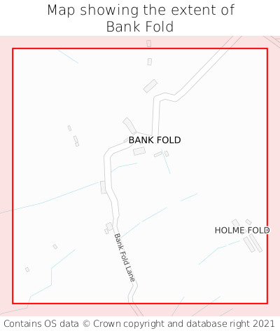 Map showing extent of Bank Fold as bounding box
