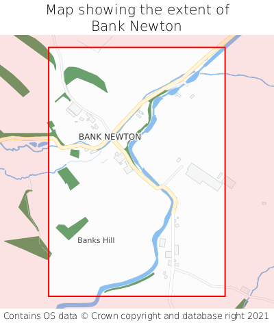 Map showing extent of Bank Newton as bounding box
