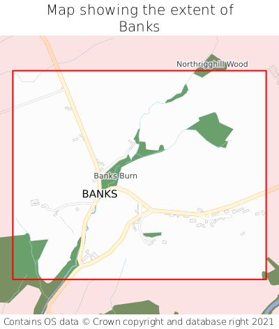 Map showing extent of Banks as bounding box