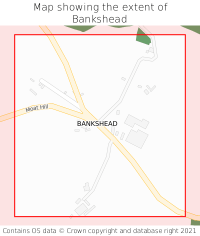 Map showing extent of Bankshead as bounding box