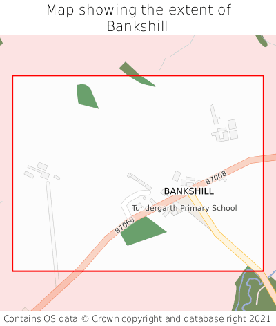 Map showing extent of Bankshill as bounding box