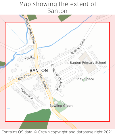 Map showing extent of Banton as bounding box
