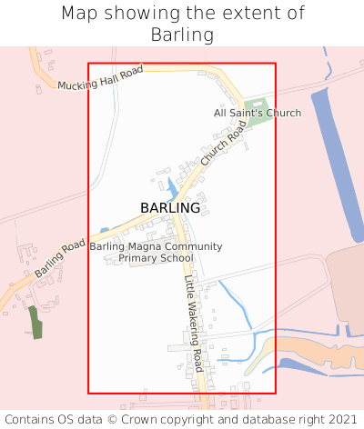 Map showing extent of Barling as bounding box