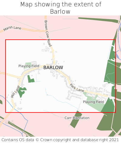 Map showing extent of Barlow as bounding box