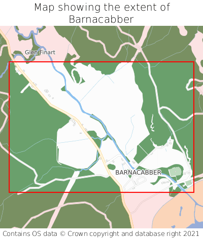 Map showing extent of Barnacabber as bounding box