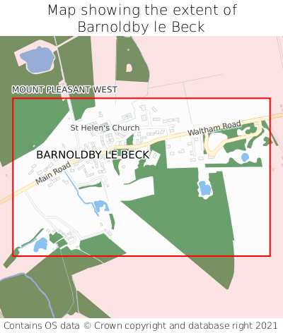 Map showing extent of Barnoldby le Beck as bounding box
