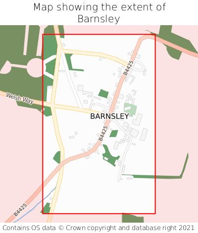 Map showing extent of Barnsley as bounding box