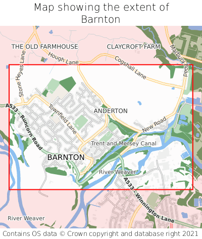 Map showing extent of Barnton as bounding box