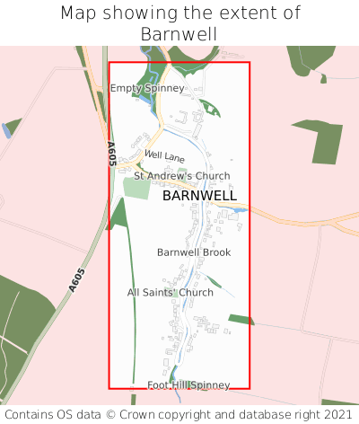Map showing extent of Barnwell as bounding box
