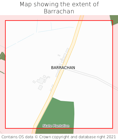 Map showing extent of Barrachan as bounding box