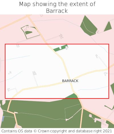 Map showing extent of Barrack as bounding box