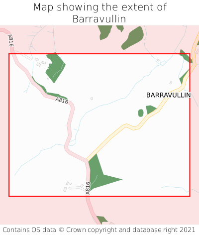 Map showing extent of Barravullin as bounding box