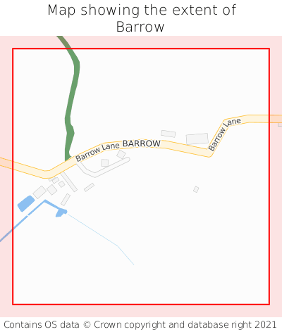 Map showing extent of Barrow as bounding box