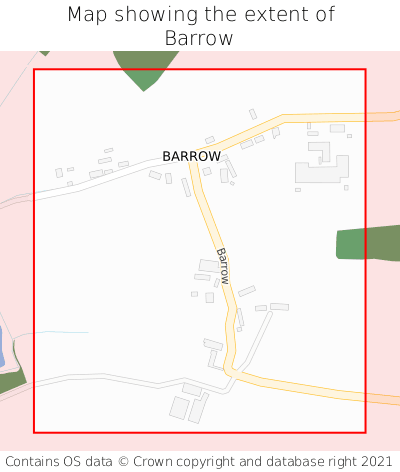 Map showing extent of Barrow as bounding box