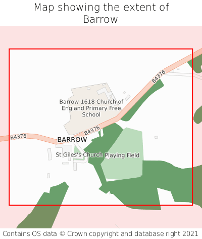 Map showing extent of Barrow as bounding box