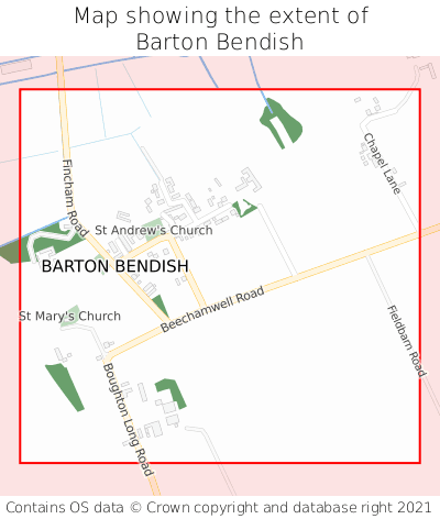 Map showing extent of Barton Bendish as bounding box