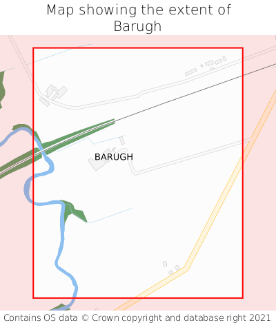 Map showing extent of Barugh as bounding box