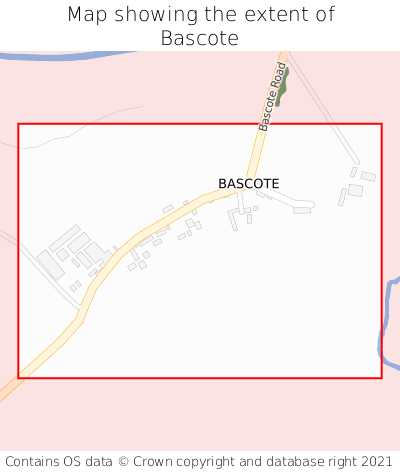 Map showing extent of Bascote as bounding box