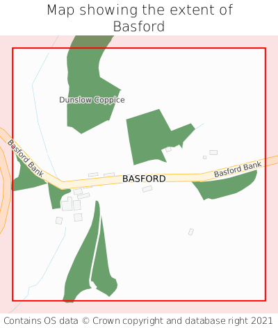 Map showing extent of Basford as bounding box