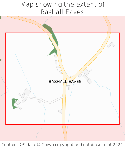 Map showing extent of Bashall Eaves as bounding box