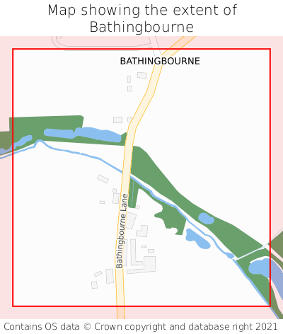 Map showing extent of Bathingbourne as bounding box