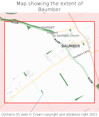 Map showing extent of Baumber as bounding box