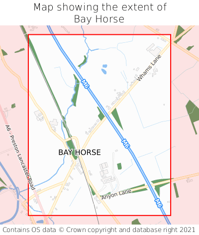 Map showing extent of Bay Horse as bounding box