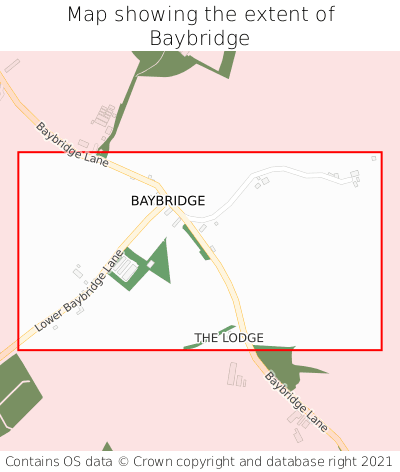 Map showing extent of Baybridge as bounding box