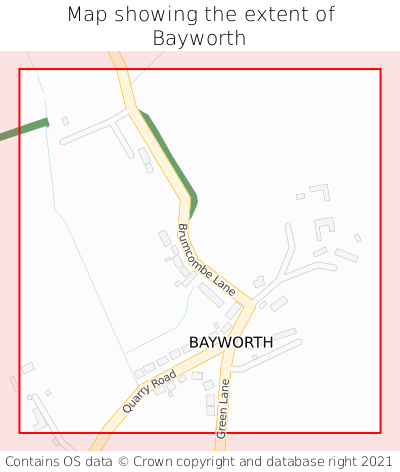 Map showing extent of Bayworth as bounding box